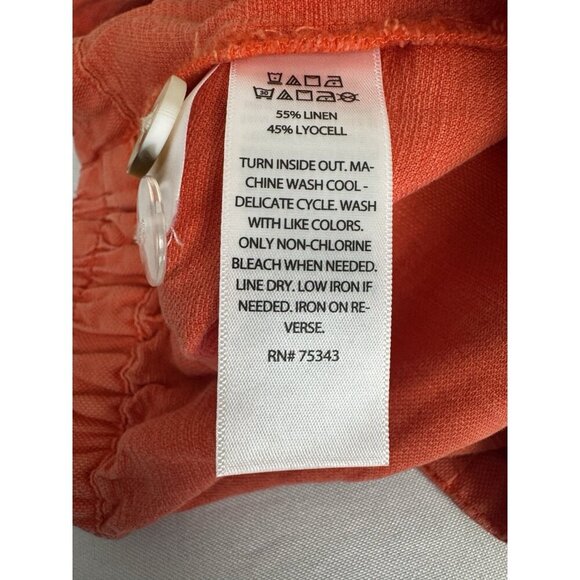 Cynthia Rowley Coral Linen Lyocell Blend Shorts 8 Coastal Resortwear Capsule Fit - Picture 6 of 9
